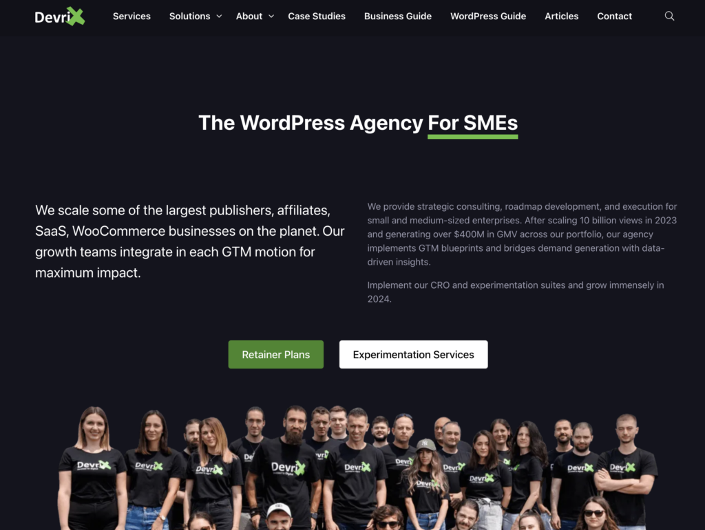 DevriX_WordPress Website Development Companies in US